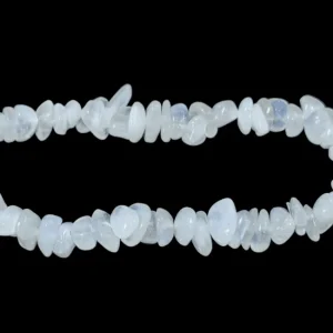 Peristerit (Weißer Mondstein) Splitterarmband – Edler Glanz AA-Qualität (5-8 mm)