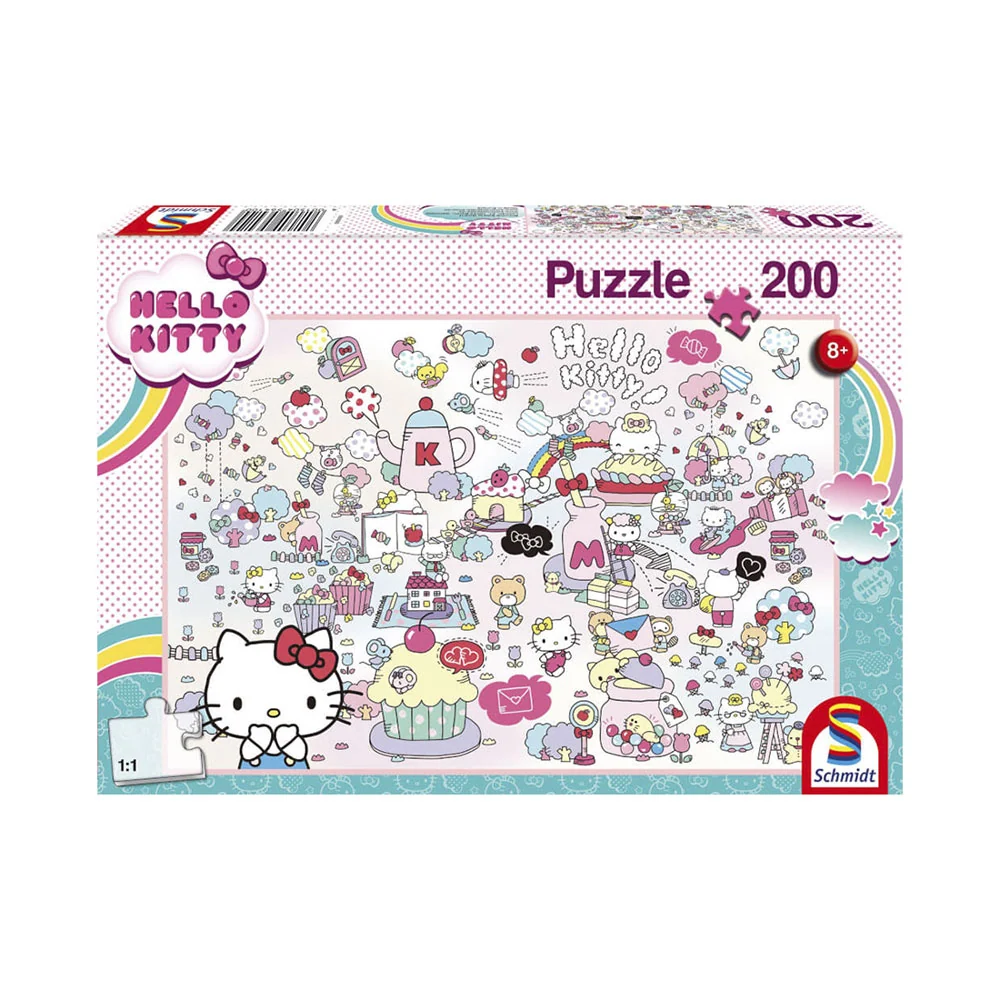 Schmidt Spiele & Puzzles 56410 Hello Kitty Puzzle Kittys Welt 200 Teile