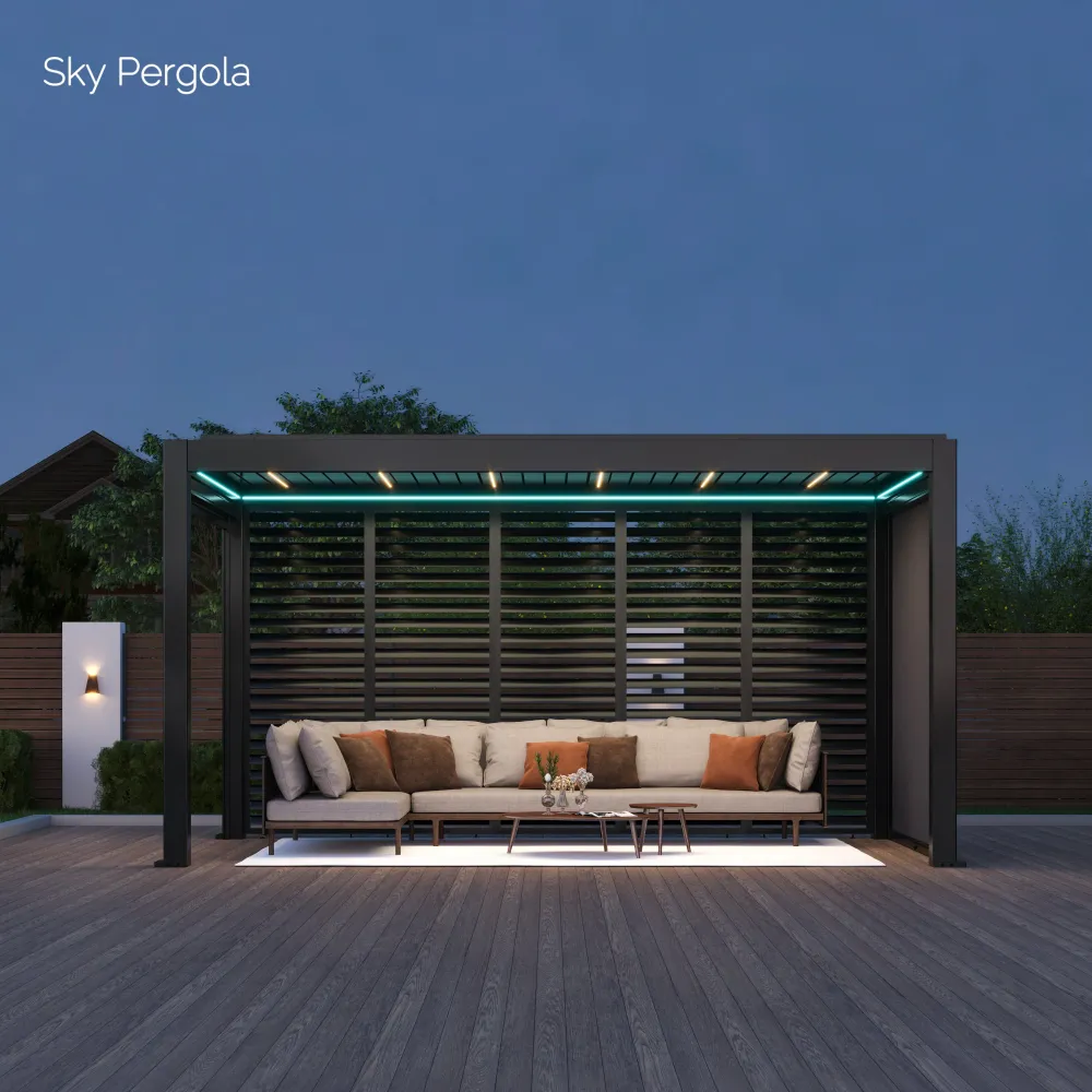 Spa Solutions Sky Pergola SkyMax Ultra Aluminium Pergola LED 3m x 5m motorisiert