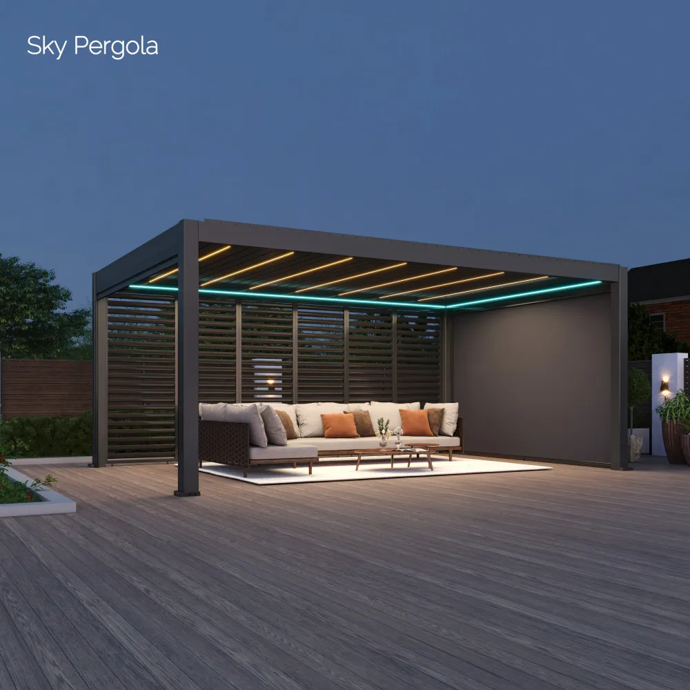 Spa Solutions Sky Pergola SkyMax Ultra Aluminium Pergola LED 4m x 6m motorisiert