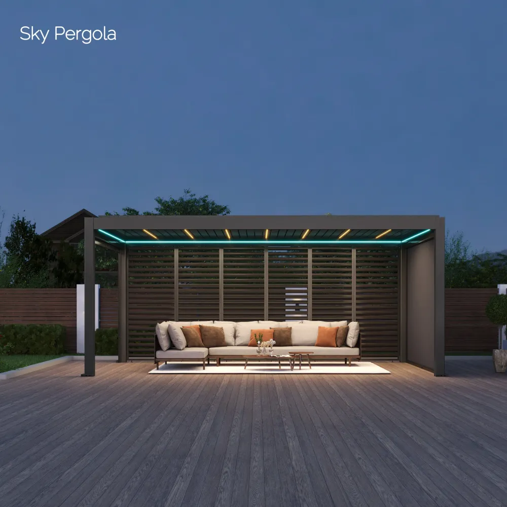 Spa Solutions Sky Pergola SkyMax Ultra Aluminium Pergola LED 4m x 6m motorisiert