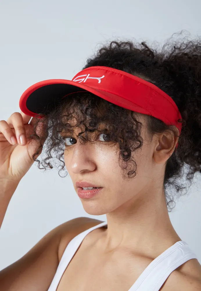 Tennis Sun Visor, rot