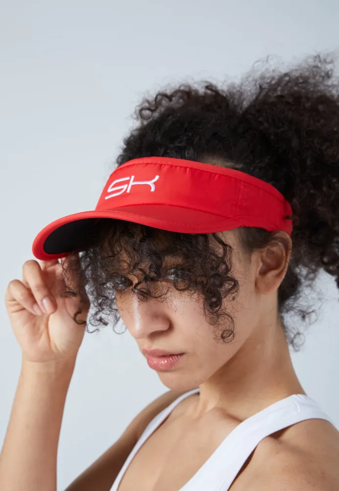 Tennis Sun Visor, rot